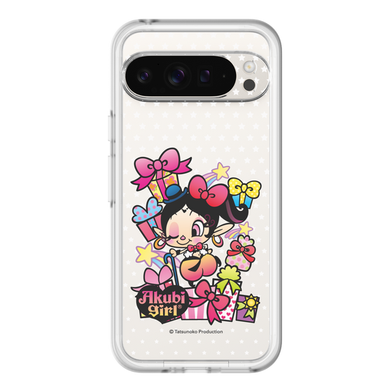スリムプロテクションプレミアムケース［ アクビガール - プレゼントリボン ］