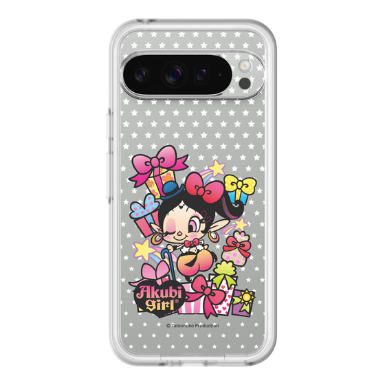 スリムプロテクションプレミアムケース［ アクビガール - プレゼントリボン ］