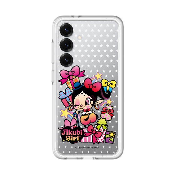 スリムプロテクションプレミアムケース［ アクビガール - プレゼントリボン ］