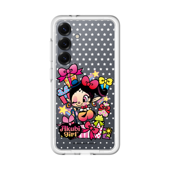 スリムプロテクションプレミアムケース［ アクビガール - プレゼントリボン ］