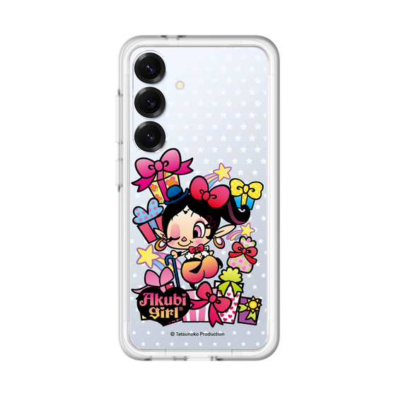 スリムプロテクションプレミアムケース［ アクビガール - プレゼントリボン ］