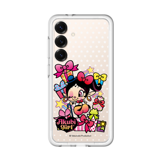 スリムプロテクションプレミアムケース［ アクビガール - プレゼントリボン ］