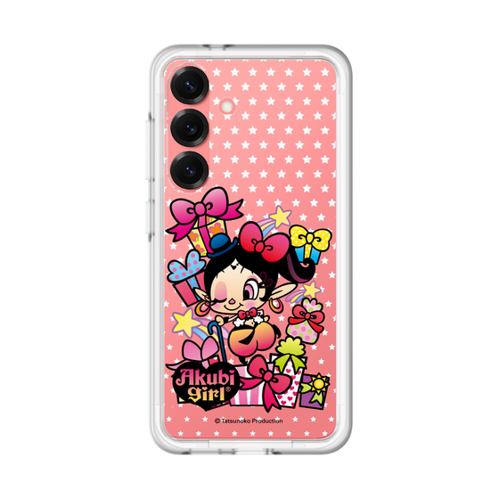 スリムプロテクションプレミアムケース［ アクビガール - プレゼントリボン ］