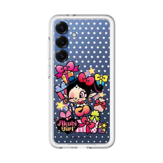 スリムプロテクションプレミアムケース［ アクビガール - プレゼントリボン ］