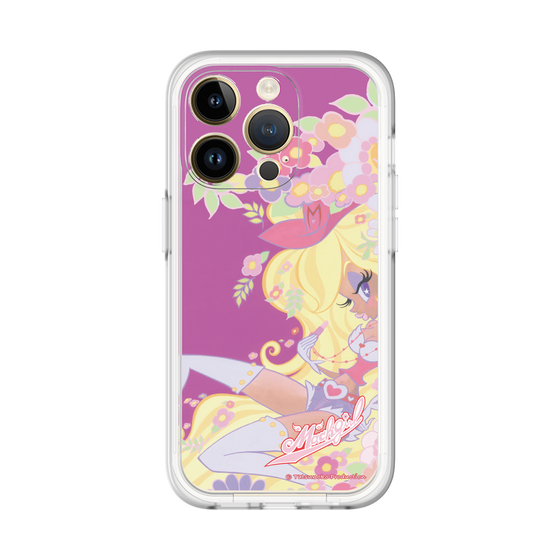 スリムプロテクションプレミアムケース［ マッハガール - 花とリップ ］