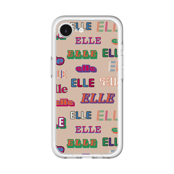 スリムプロテクションプレミアムケース［ ELLE - ミックスロゴ ］