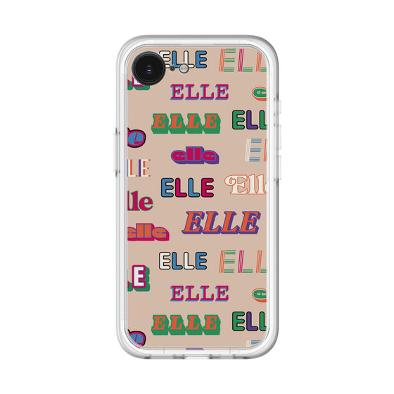 スリムプロテクションプレミアムケース［ ELLE - ミックスロゴ ］