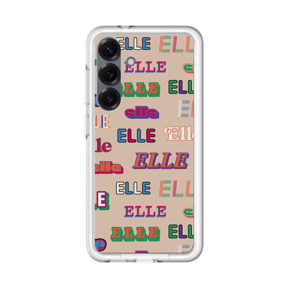 スリムプロテクションプレミアムケース［ ELLE - ミックスロゴ ］