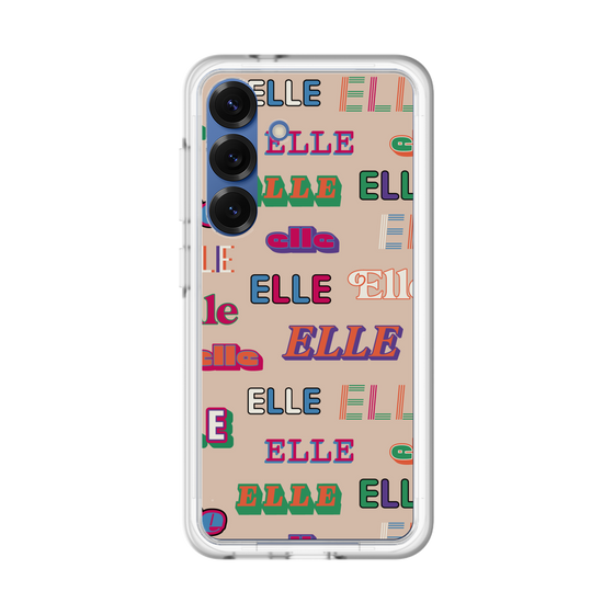 スリムプロテクションプレミアムケース［ ELLE - ミックスロゴ ］