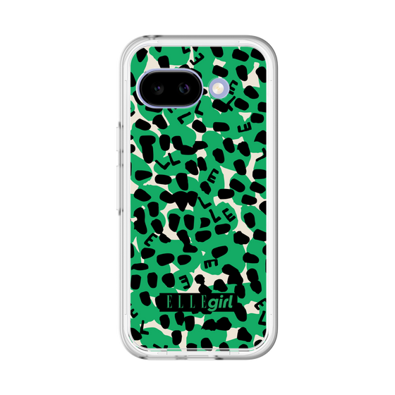 スリムプロテクションプレミアムケース［ ELLEgirl - レオパード - Green ］