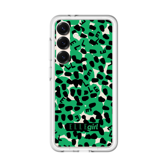 スリムプロテクションプレミアムケース［ ELLEgirl - レオパード - Green ］