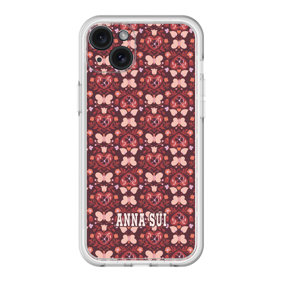 スリムプロテクションプレミアムケース［ ANNA SUI - バタフライハーツ - レッド ］