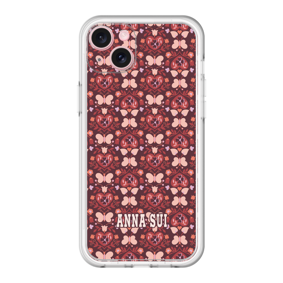 スリムプロテクションプレミアムケース［ ANNA SUI - バタフライハーツ - レッド ］