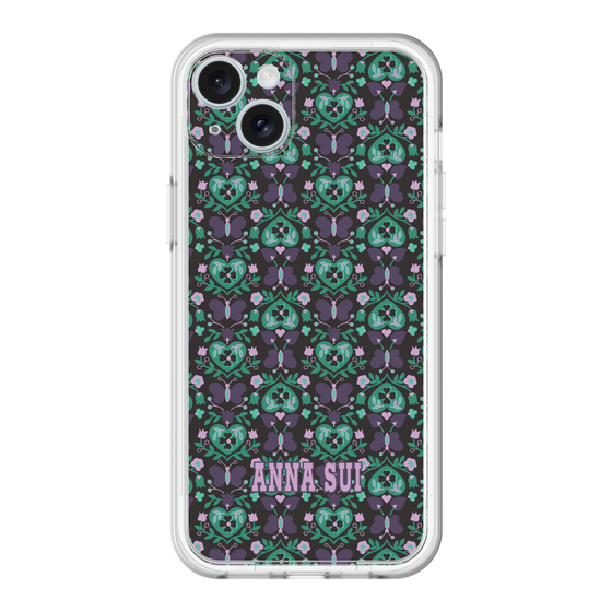 スリムプロテクションプレミアムケース［ ANNA SUI - バタフライハーツ - グリーン ］