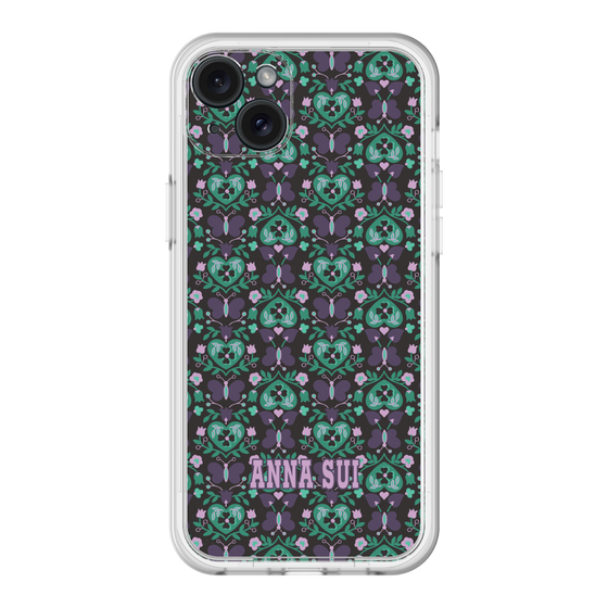 スリムプロテクションプレミアムケース［ ANNA SUI - バタフライハーツ - グリーン ］