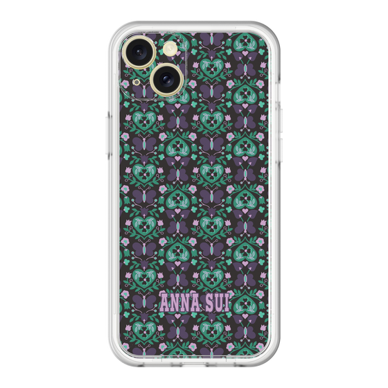 スリムプロテクションプレミアムケース［ ANNA SUI - バタフライハーツ - グリーン ］