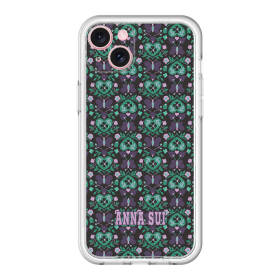 スリムプロテクションプレミアムケース［ ANNA SUI - バタフライハーツ - グリーン ］