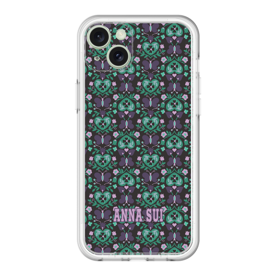 スリムプロテクションプレミアムケース［ ANNA SUI - バタフライハーツ - グリーン ］