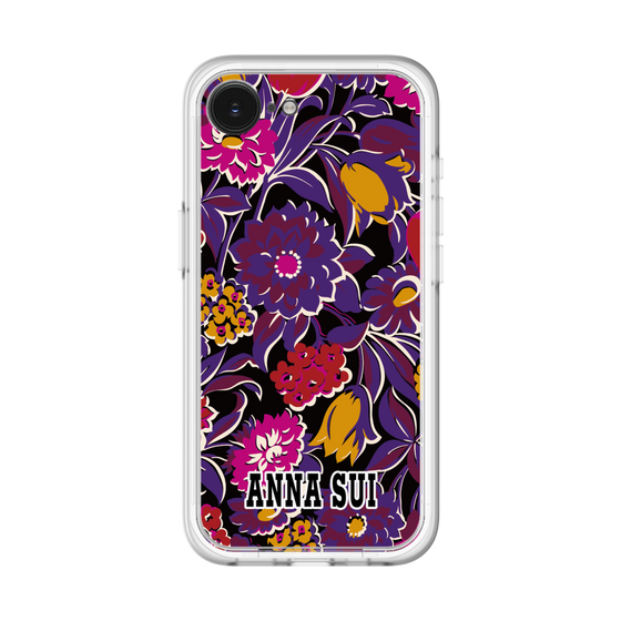 スリムプロテクションプレミアムケース［ ANNA SUI - ガーデンフワラー - マゼンタ ］