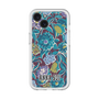 スリムプロテクションプレミアムケース［ ANNA SUI - ガーデンフワラー - シアン ］