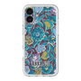 スリムプロテクションプレミアムケース［ ANNA SUI - ガーデンフワラー - シアン ］