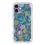 スリムプロテクションプレミアムケース［ ANNA SUI - ガーデンフワラー - シアン ］