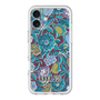 スリムプロテクションプレミアムケース［ ANNA SUI - ガーデンフワラー - シアン ］