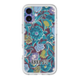 スリムプロテクションプレミアムケース［ ANNA SUI - ガーデンフワラー - シアン ］