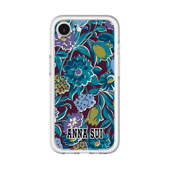 スリムプロテクションプレミアムケース［ ANNA SUI - ガーデンフワラー - シアン ］