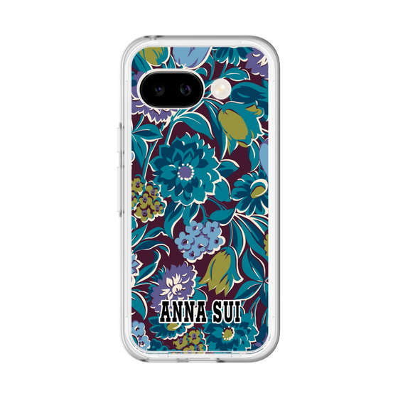 スリムプロテクションプレミアムケース［ ANNA SUI - ガーデンフワラー - シアン ］