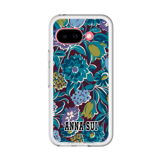 スリムプロテクションプレミアムケース［ ANNA SUI - ガーデンフワラー - シアン ］