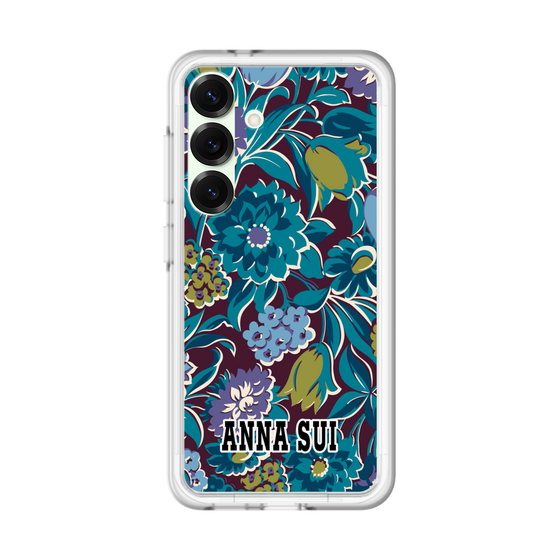 スリムプロテクションプレミアムケース［ ANNA SUI - ガーデンフワラー - シアン ］