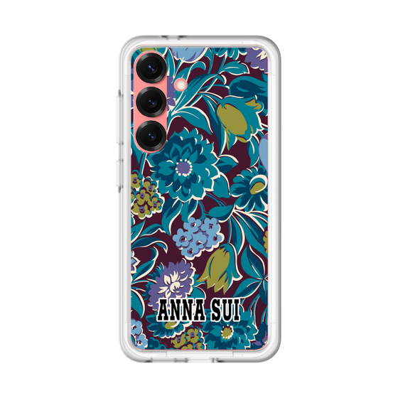 スリムプロテクションプレミアムケース［ ANNA SUI - ガーデンフワラー - シアン ］