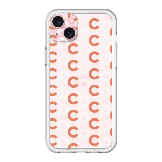スリムプロテクションプレミアムケース［ オリジナル - CASEPLAYイニシャル総柄 - オレンジ ］