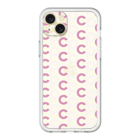 スリムプロテクションプレミアムケース［ オリジナル - CASEPLAYイニシャル総柄 - ピンク ］