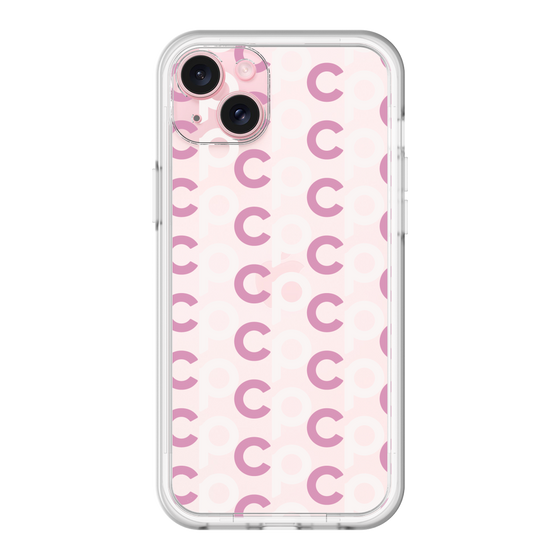 スリムプロテクションプレミアムケース［ オリジナル - CASEPLAYイニシャル総柄 - ピンク ］