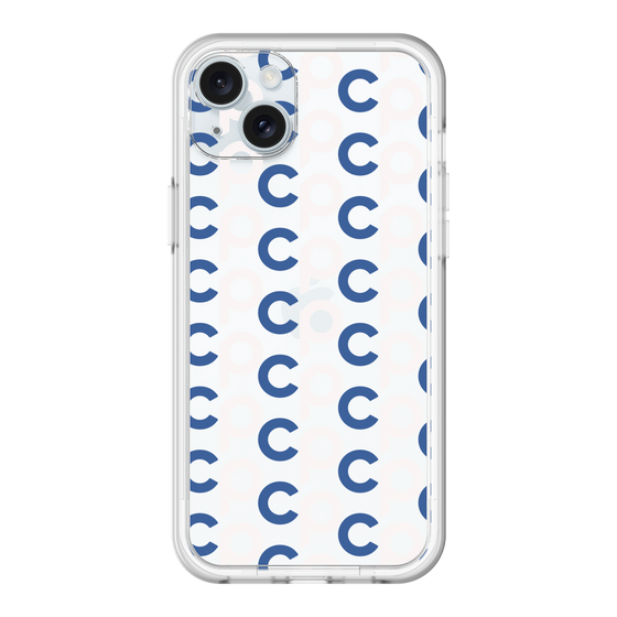 スリムプロテクションプレミアムケース［ オリジナル - CASEPLAYイニシャル総柄 - ネイビー ］