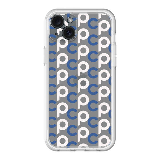 スリムプロテクションプレミアムケース［ オリジナル - CASEPLAYイニシャル総柄 - ネイビー ］