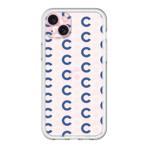 スリムプロテクションプレミアムケース［ オリジナル - CASEPLAYイニシャル総柄 - ネイビー ］