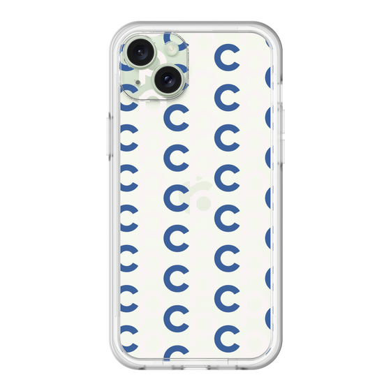 スリムプロテクションプレミアムケース［ オリジナル - CASEPLAYイニシャル総柄 - ネイビー ］
