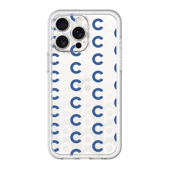 スリムプロテクションプレミアムケース［ オリジナル - CASEPLAYイニシャル総柄 - ネイビー ］