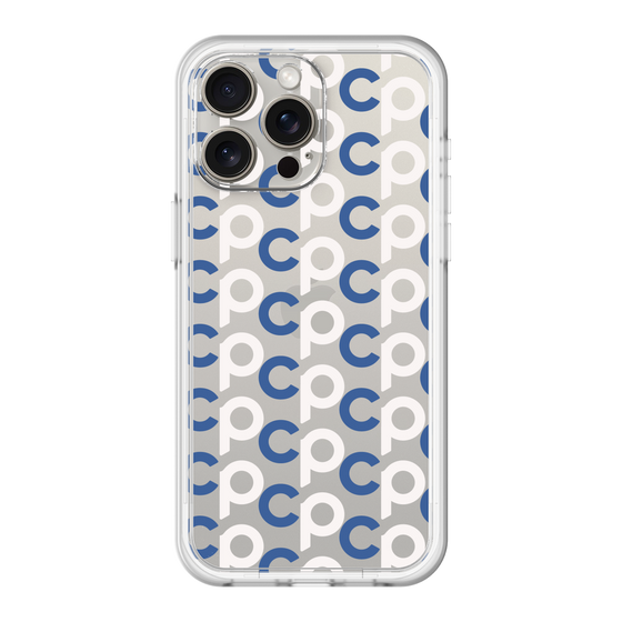 スリムプロテクションプレミアムケース［ オリジナル - CASEPLAYイニシャル総柄 - ネイビー ］