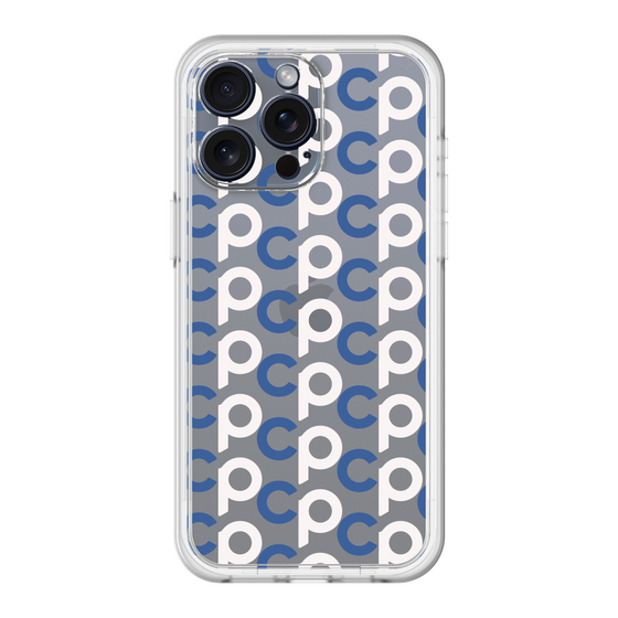 スリムプロテクションプレミアムケース［ オリジナル - CASEPLAYイニシャル総柄 - ネイビー ］