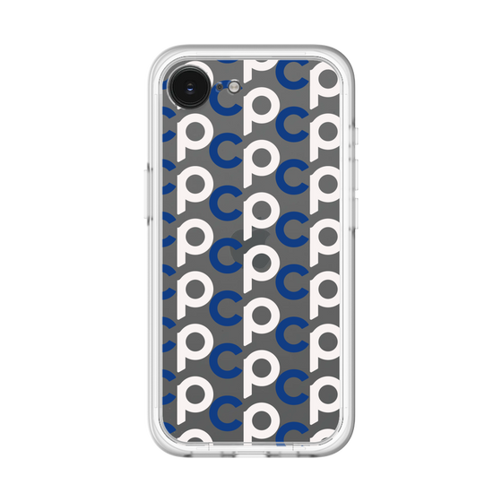 スリムプロテクションプレミアムケース［ オリジナル - CASEPLAYイニシャル総柄 - ネイビー ］