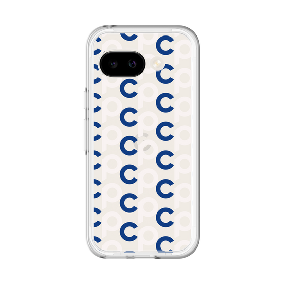 スリムプロテクションプレミアムケース［ オリジナル - CASEPLAYイニシャル総柄 - ネイビー ］