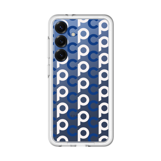 スリムプロテクションプレミアムケース［ オリジナル - CASEPLAYイニシャル総柄 - ネイビー ］