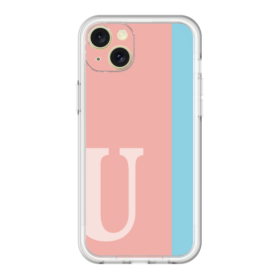 スリムプロテクションプレミアムケース［ オリジナル - initial color line - U pink ］