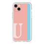 スリムプロテクションプレミアムケース［ オリジナル - initial color line - U pink ］