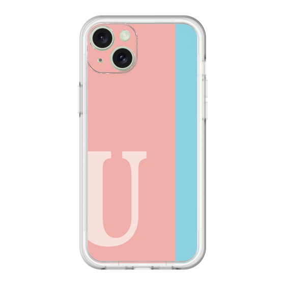 スリムプロテクションプレミアムケース［ オリジナル - initial color line - U pink ］