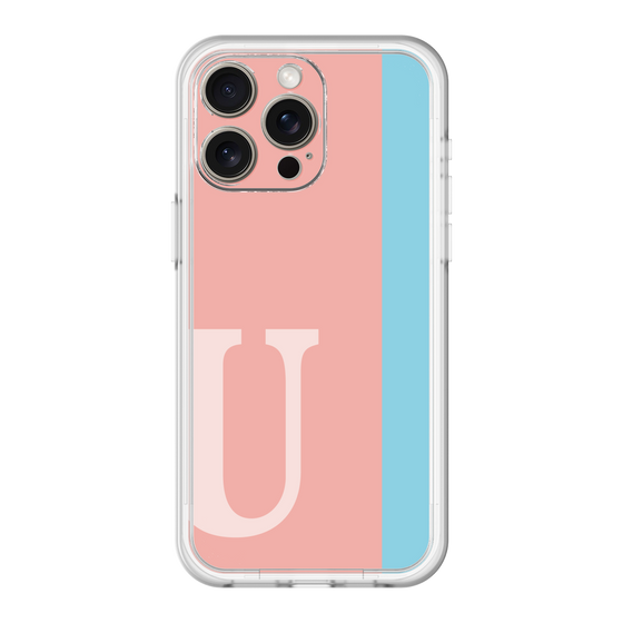 スリムプロテクションプレミアムケース［ オリジナル - initial color line - U pink ］